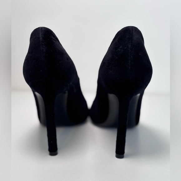 Saint Laurent Zoe Black Velvet Pointed Toe Pumps | Size 36.5 EU / 6.5 US - Picture 5 of 14